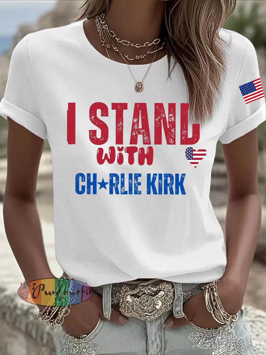 Women’s Charlie Kirk Printed T-shirt White / S