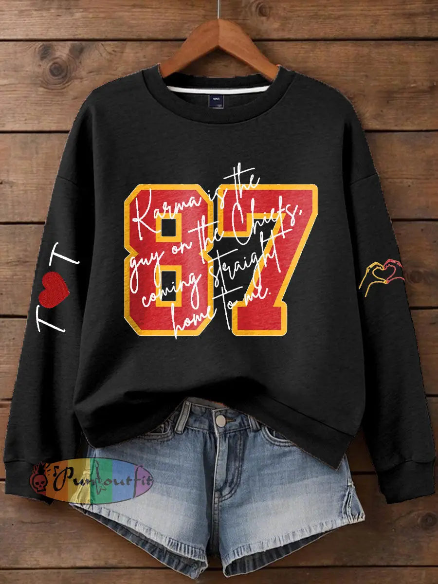 Women’s Chiefs 8789 Diva Engaged Era Printed Sweatshirt Black / S