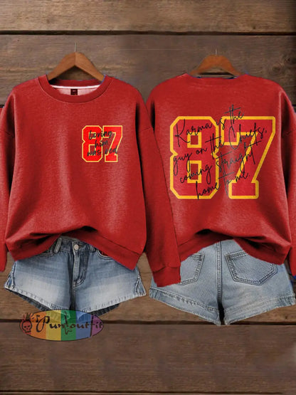 Women’s Chiefs 8789 Diva Engaged Era Printed Sweatshirt Red / S