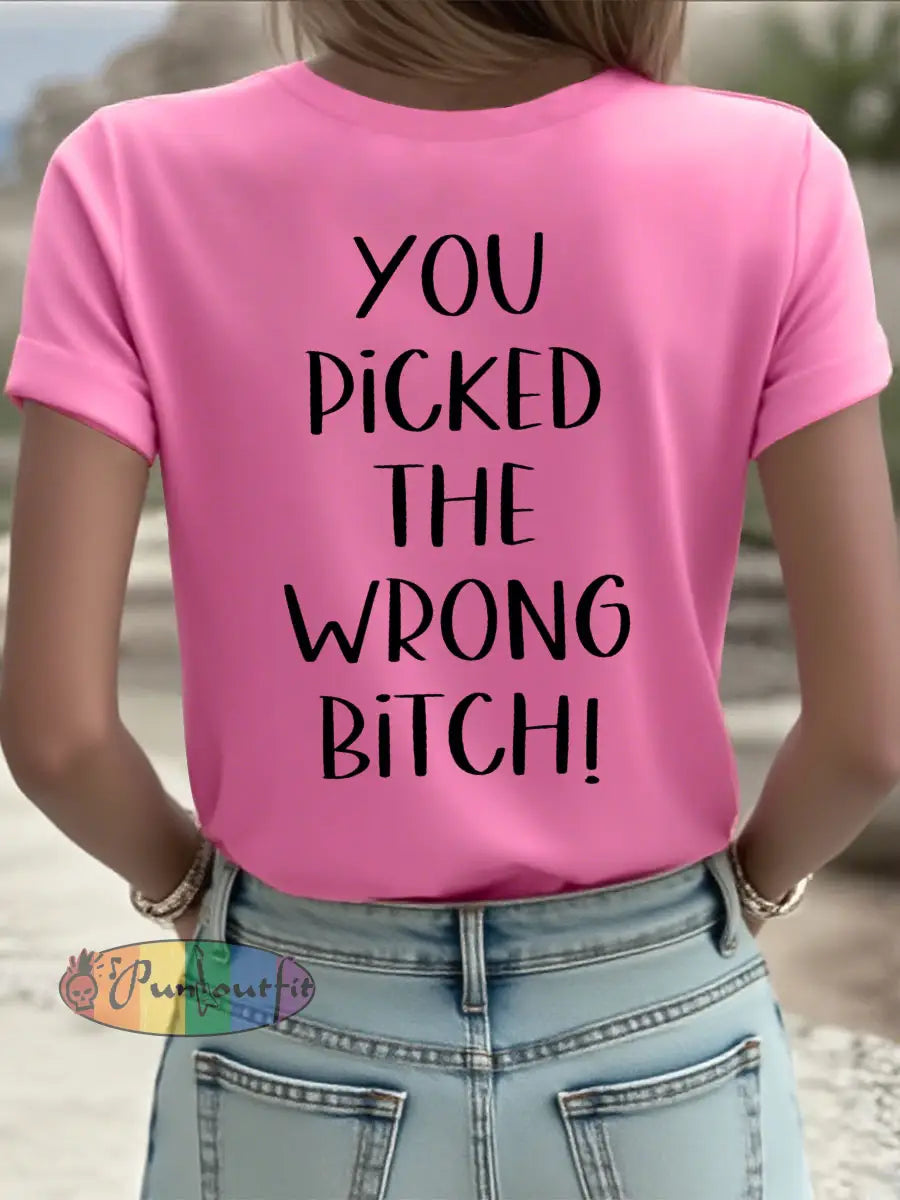 Women’s Dear cancer you picked the wrong bitch T shirts
