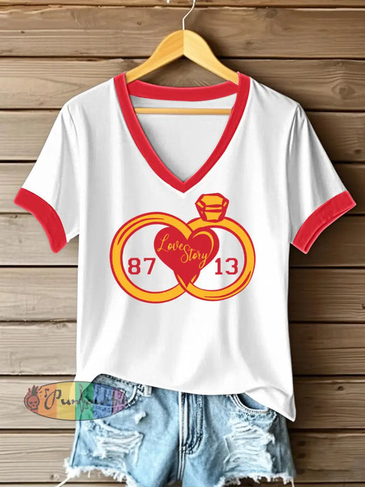 Women’s Diva Engaged Era 8987 Karma Is The Guy Print T Shirt White / S