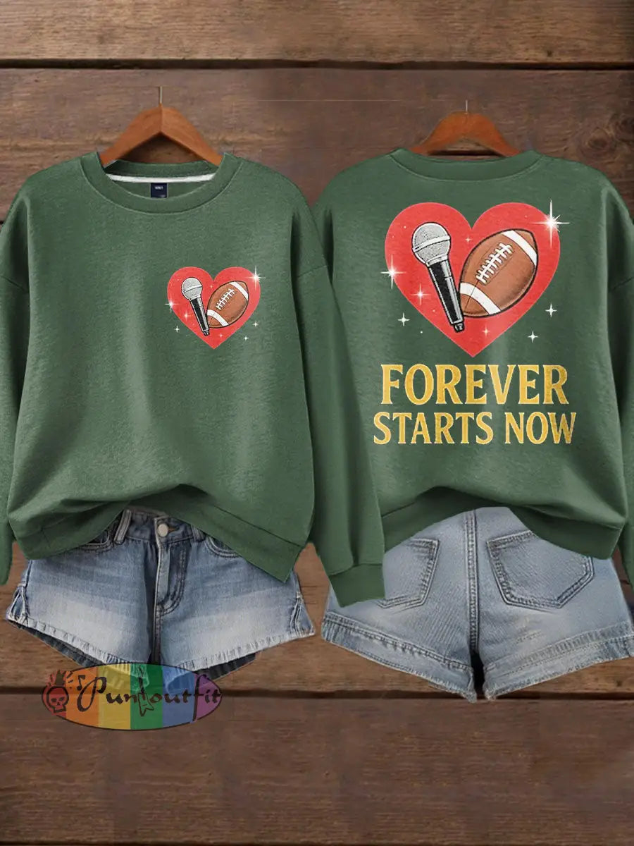 Women’s Diva Engaged Era 8987 Printed Sweatshirt Green / S