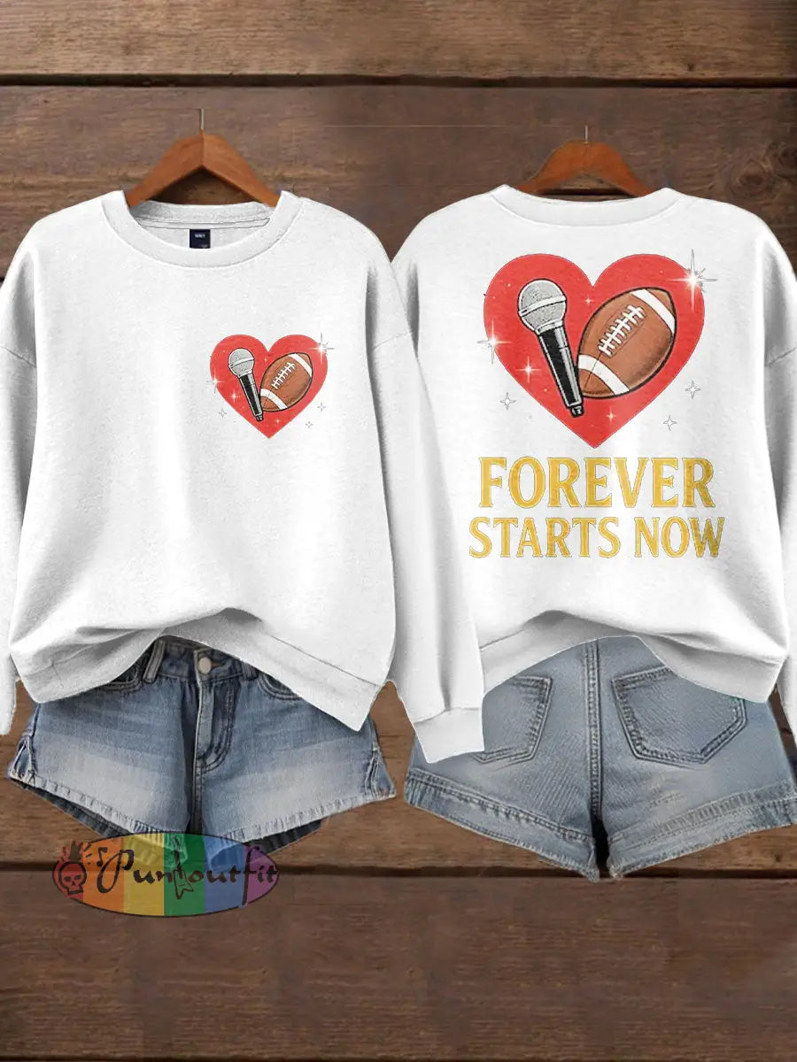 Women’s Diva Engaged Era 8987 Printed Sweatshirt White / S
