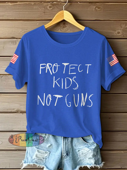 Women’s End Gun Violence Printed T-Shirt Blue / S