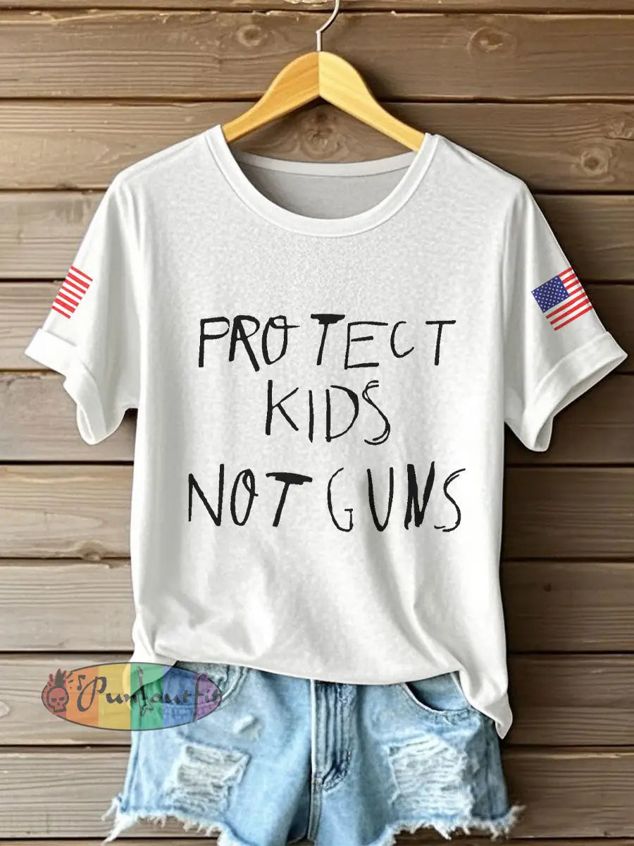 Women’s End Gun Violence Printed T-Shirt White / S