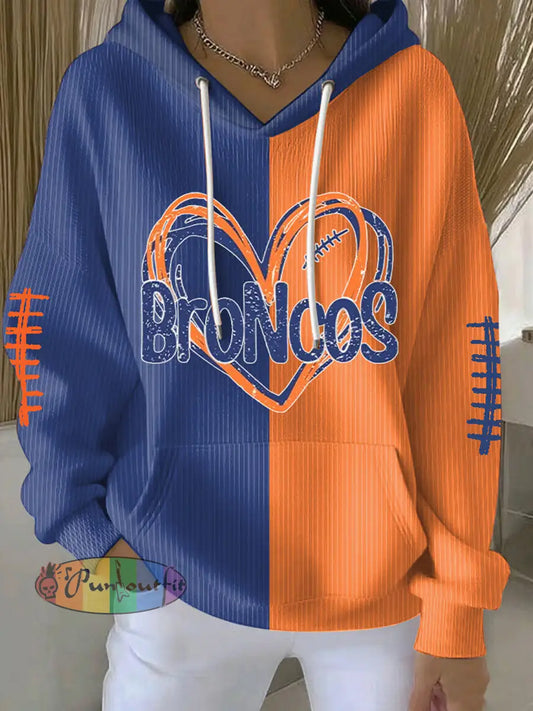 Women’s Fans Lovers Gameday Casual Hoodie Orange / S