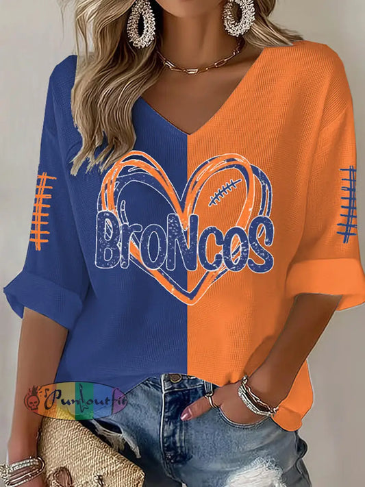 Women’s Fans Lovers Gameday Casual Long-Sleeve Top Orange / S