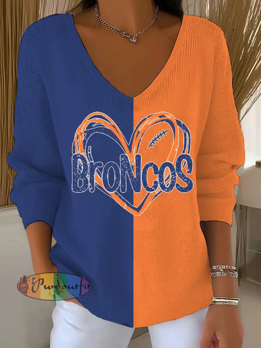 Women’s Fans Lovers Gameday Casual Long-Sleeve Top Orange / S