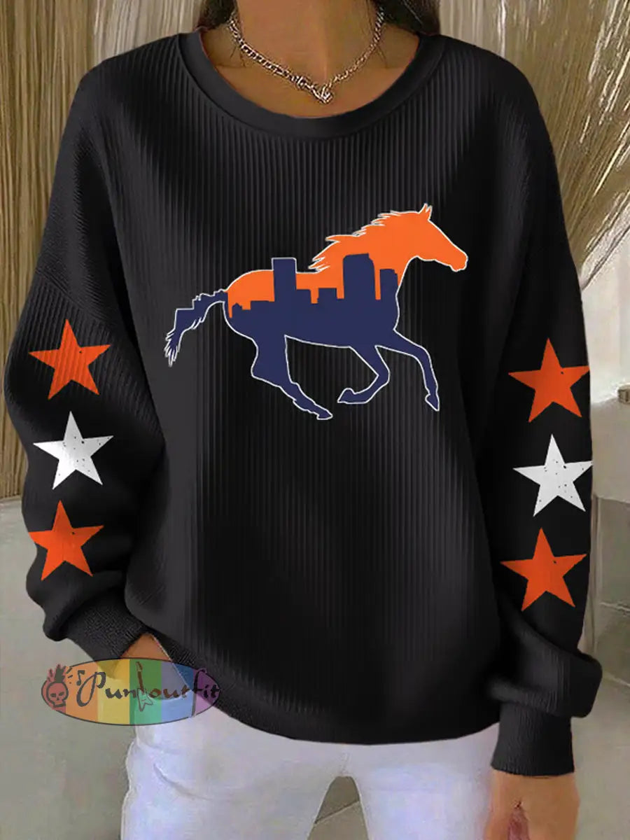 Women’s Fans Lovers Gameday Casual Sweatshirt Black / S