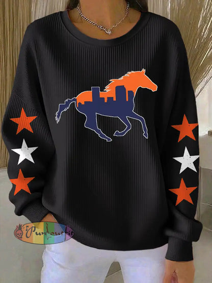 Women’s Fans Lovers Gameday Casual Sweatshirt Black / S