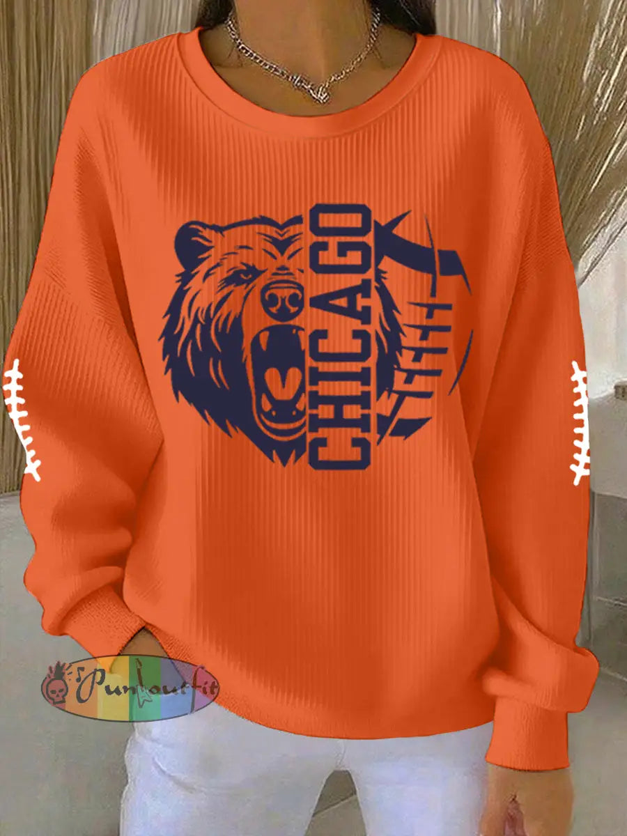 Women’s Fans Lovers Gameday Casual Sweatshirt Orange / S
