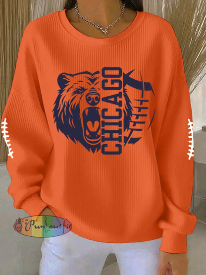 Women’s Fans Lovers Gameday Casual Sweatshirt Orange / S