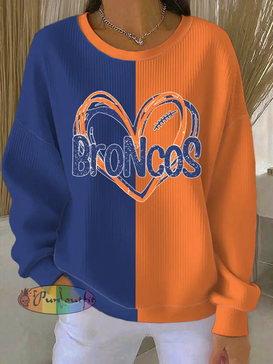 Women’s Fans Lovers Gameday Casual Sweatshirt Orange / S