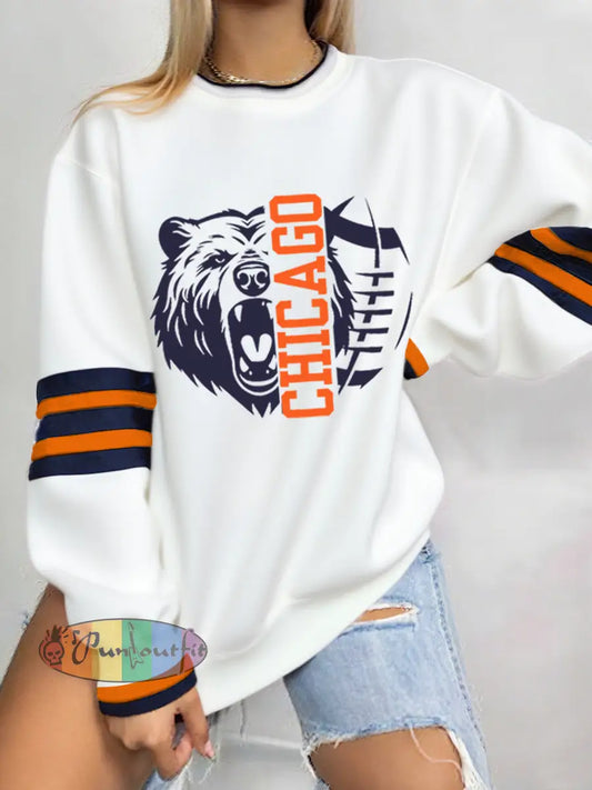 Women’s Fans Lovers Gameday Casual Sweatshirt White / S