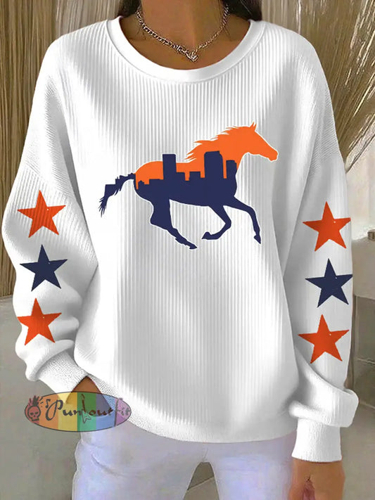 Women’s Fans Lovers Gameday Casual Sweatshirt White / S