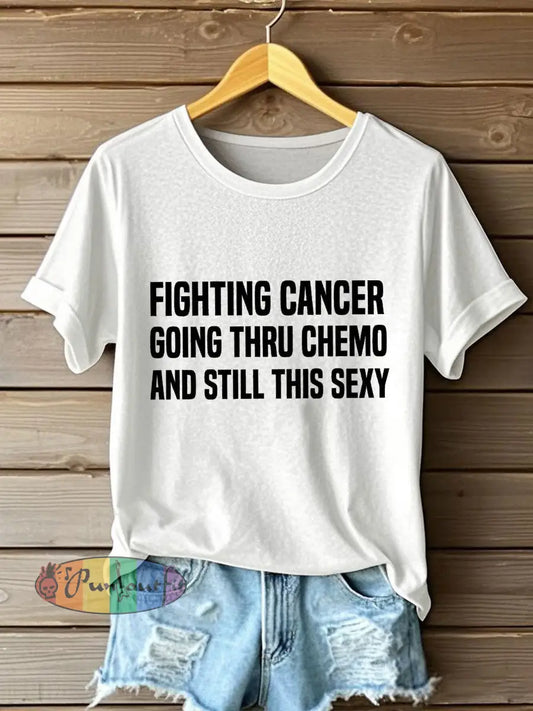 Women’s Fight Cancer T Shirt White / S