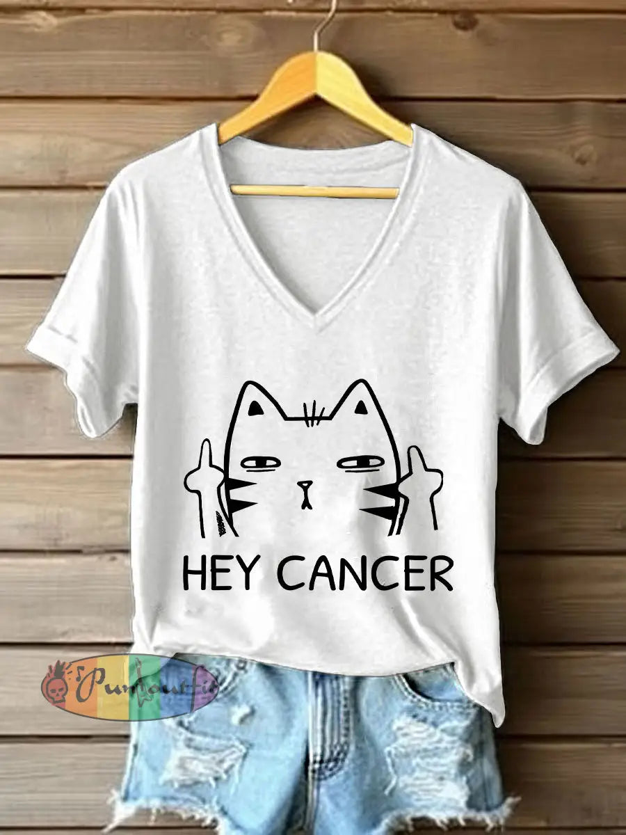 Women’s Fight Cancer T Shirt White / S