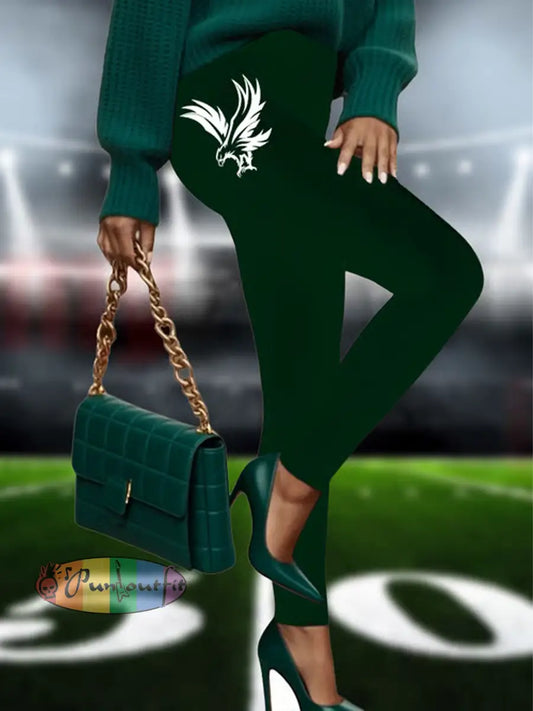Women’s Football Fans Lovers Gameday Casual bottoms Dark Green / S