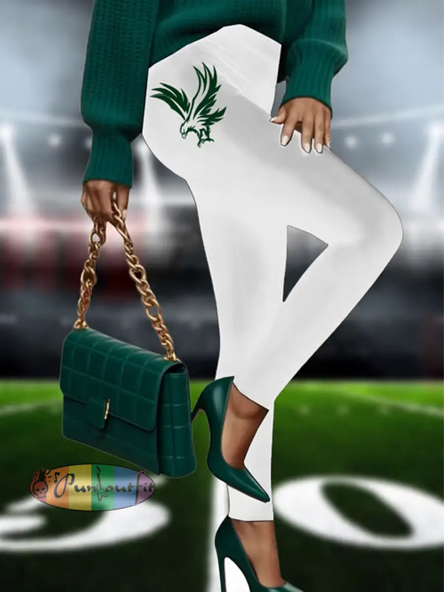 Women’s Football Fans Lovers Gameday Casual bottoms White / S