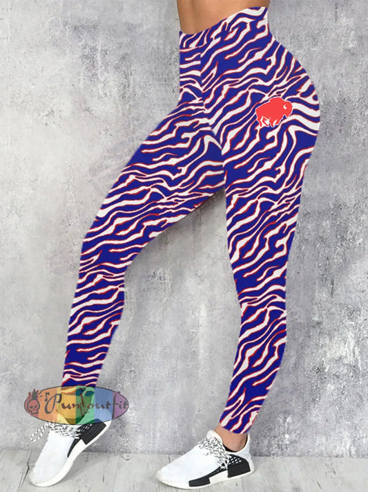 Women’s Football Fans Lovers Gameday Casual Leggings As picture / S