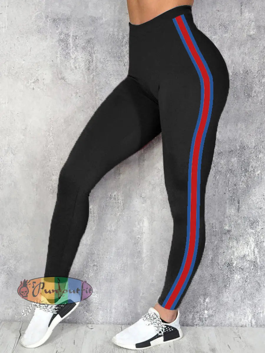 Women’s Football Fans Lovers Gameday Casual Leggings Black / S