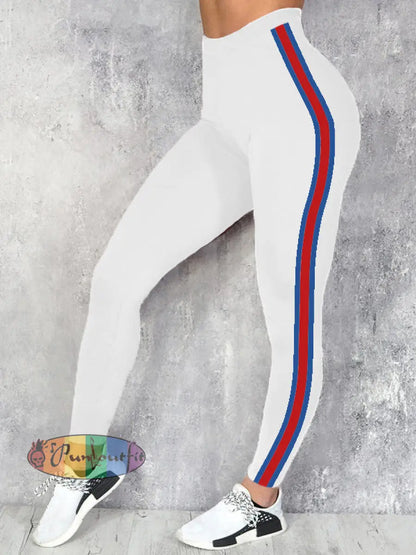 Women’s Football Fans Lovers Gameday Casual Leggings White / S