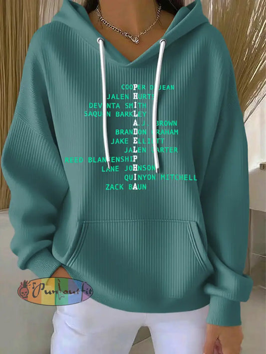 Women’s Football Fans Lovers Gameday Casual Printed Hoodie As picture / S