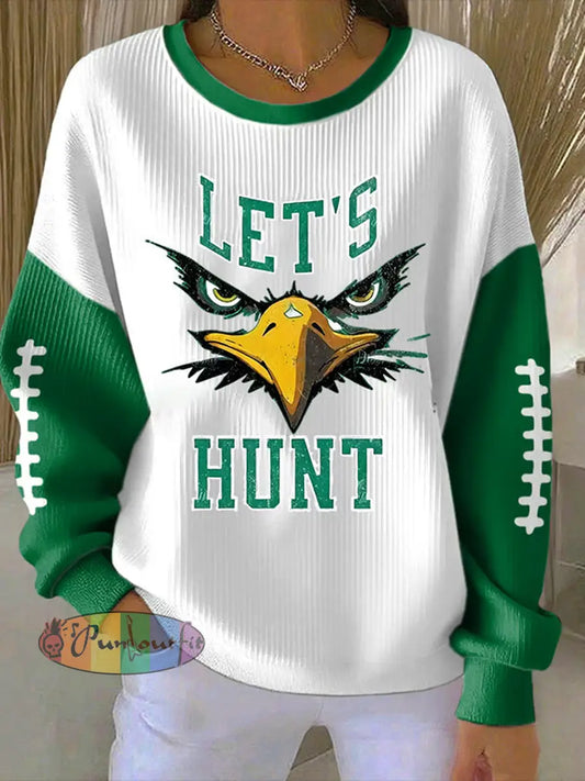 Women’s Football Fans Lovers Gameday Casual Printed Tops As picture / S