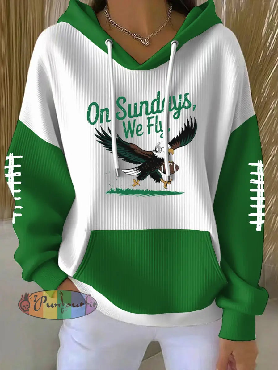 Women’s Football Fans Lovers Gameday Casual Printed Tops As picture / S