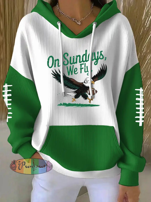Women’s Football Fans Lovers Gameday Casual Printed Tops As picture / S
