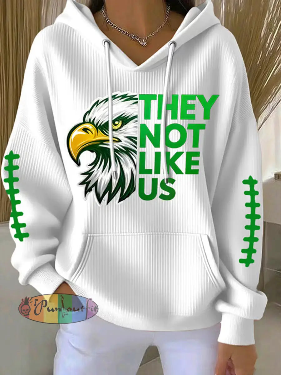 Women’s Football Fans Lovers Gameday Casual Printed Tops White / S