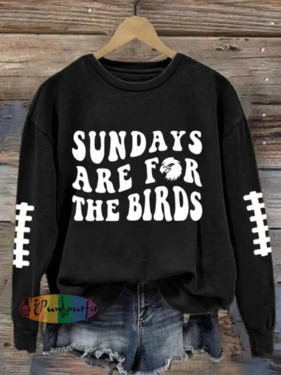 Women’s Football Fans Lovers Gameday Casual Regular Sweatshirt Black / S