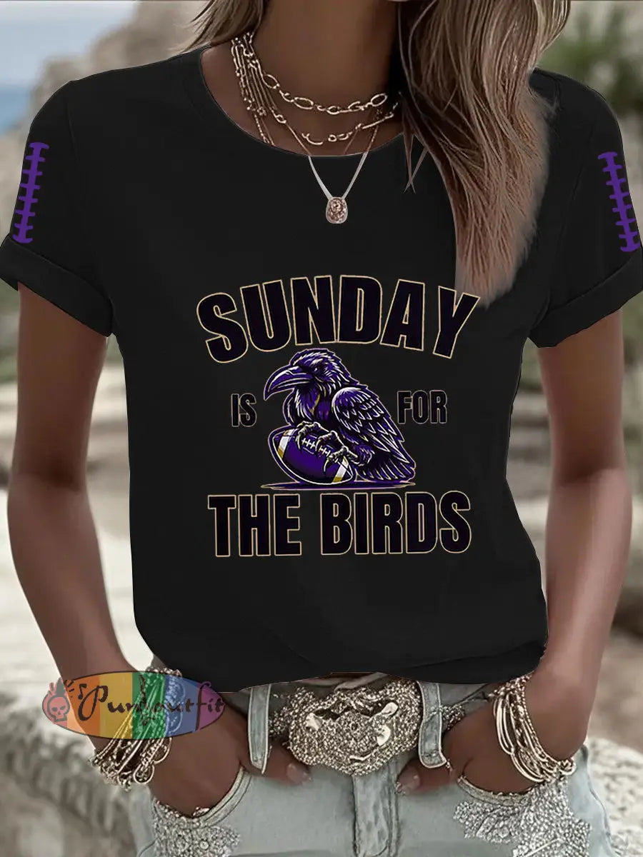 Women’s Football Fans Lovers Gameday Casual Short Sleeve T shirt Black / S
