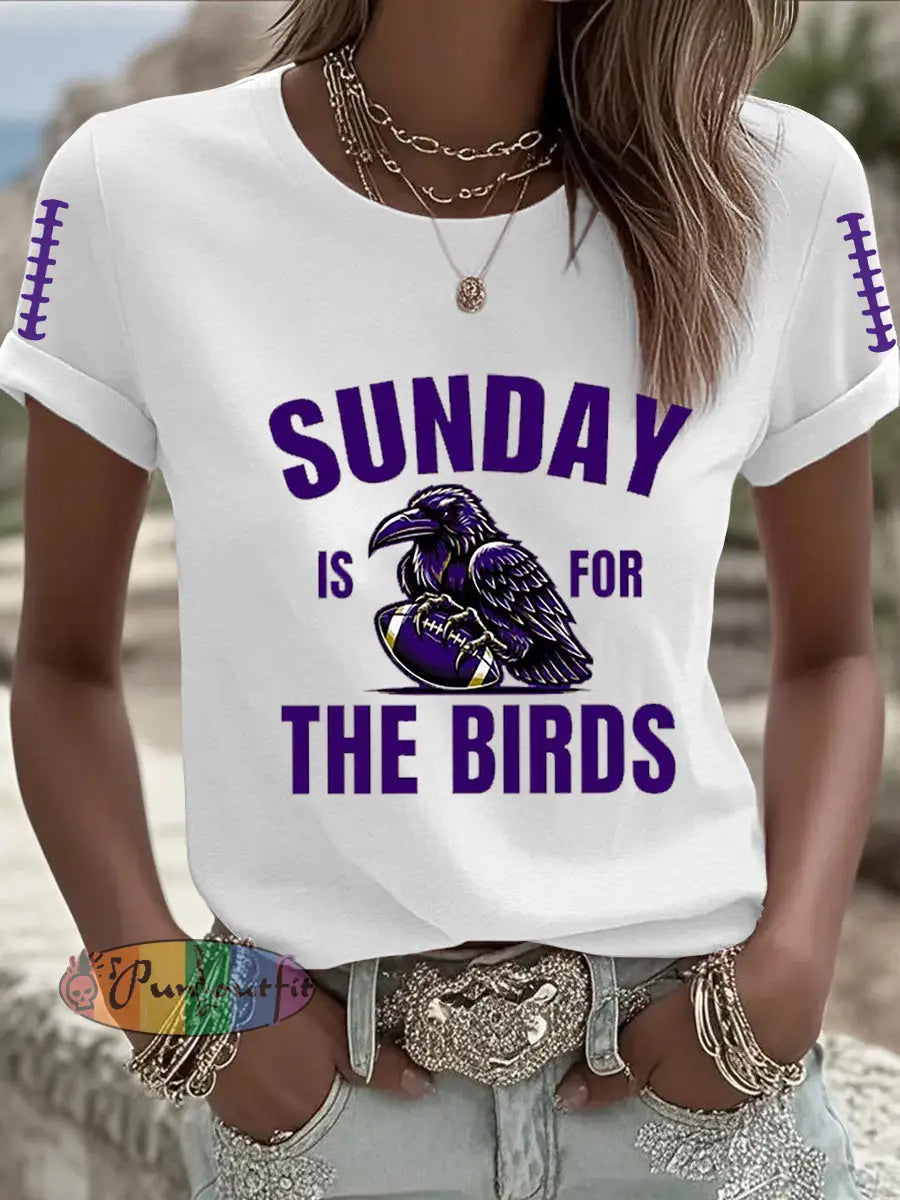 Women’s Football Fans Lovers Gameday Casual Short Sleeve T shirt White / S