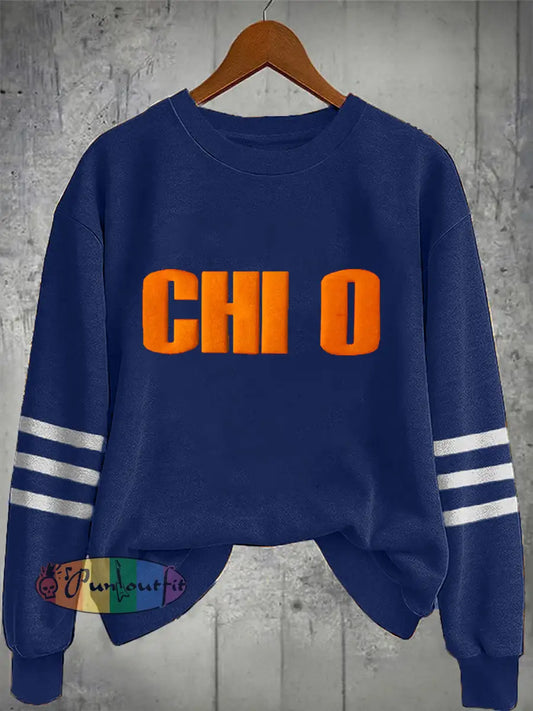 Women’s Football Fans Lovers Gameday Casual Sweatshirt Navy Blue / S