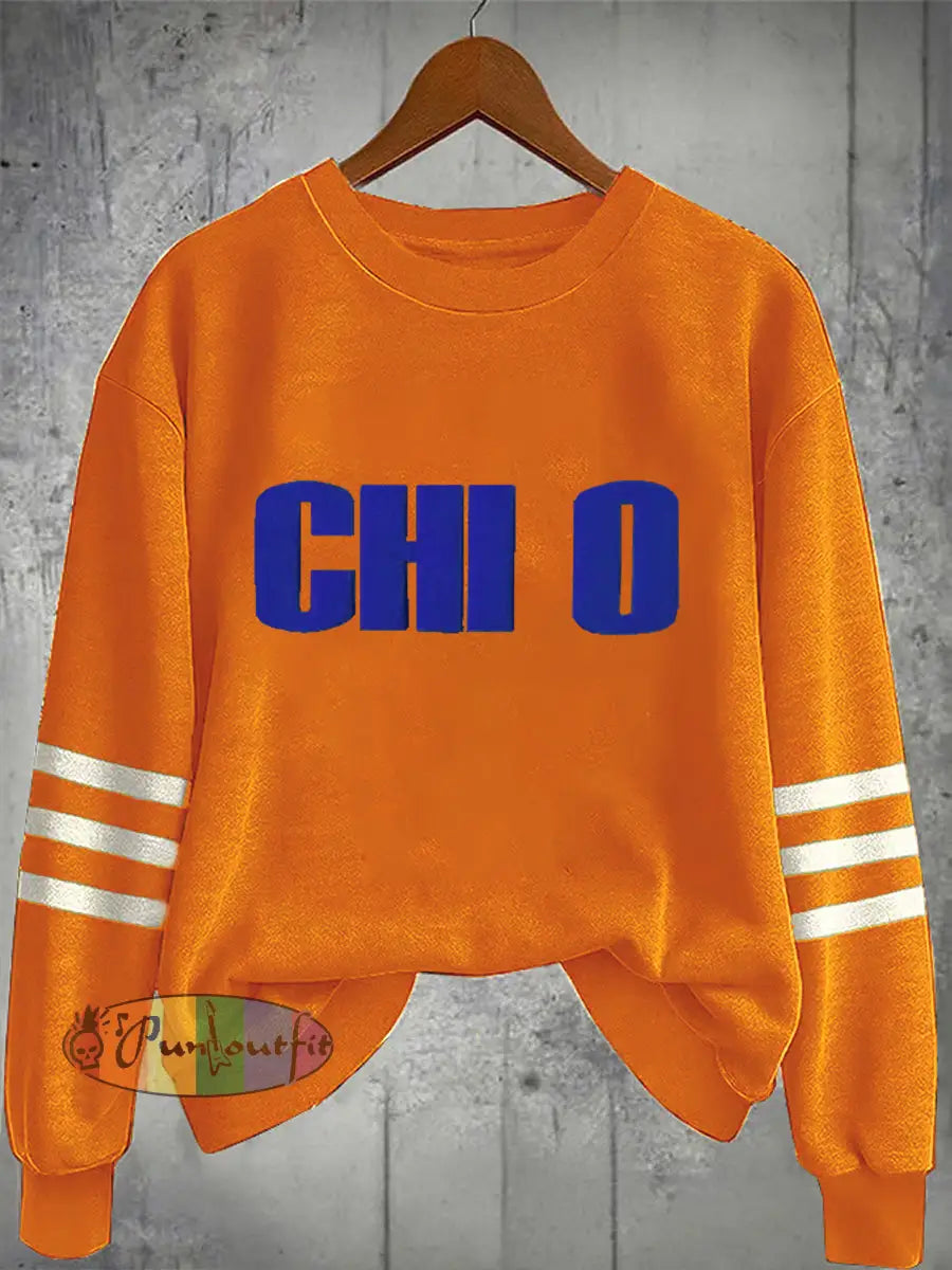 Women’s Football Fans Lovers Gameday Casual Sweatshirt Orange / S