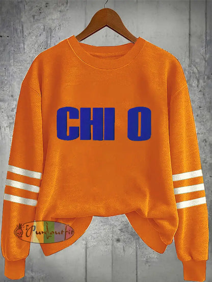 Women’s Football Fans Lovers Gameday Casual Sweatshirt Orange / S