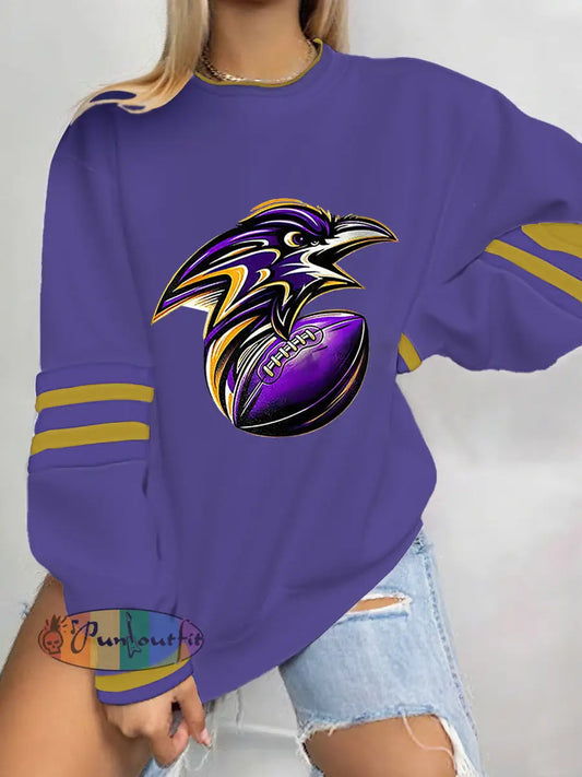 Women’s Football Fans Lovers Gameday Casual Sweatshirt Picture 1 / S