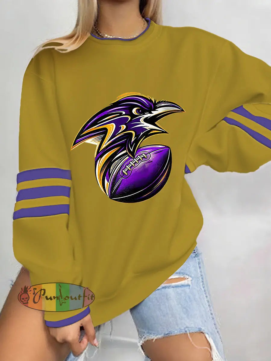 Women’s Football Fans Lovers Gameday Casual Sweatshirt Picture 2 / S