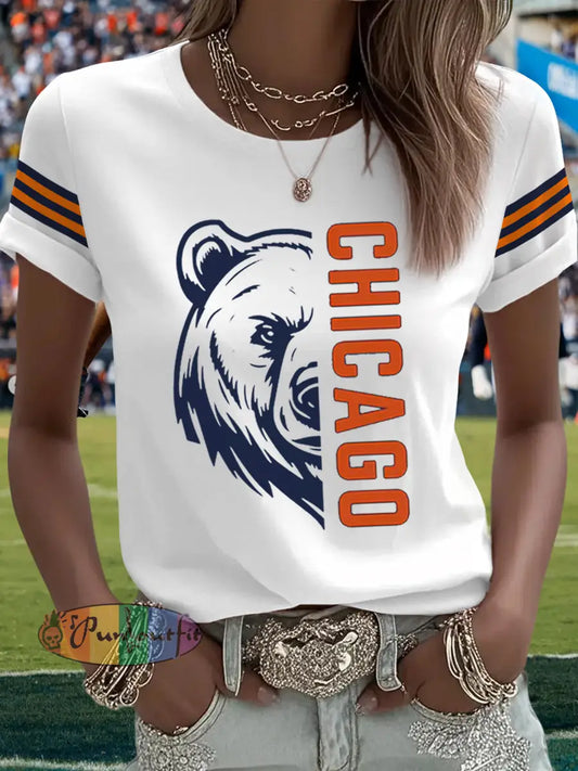 Women’s Football Fans Lovers Gameday Casual Tee White / S