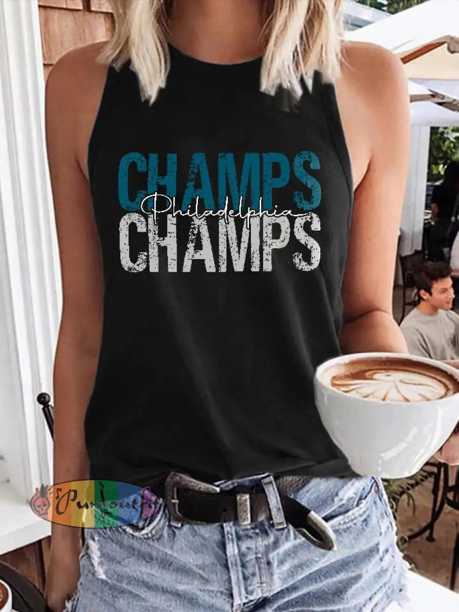 Women’s Football Fans Lovers Gameday Casual Vests Black / S