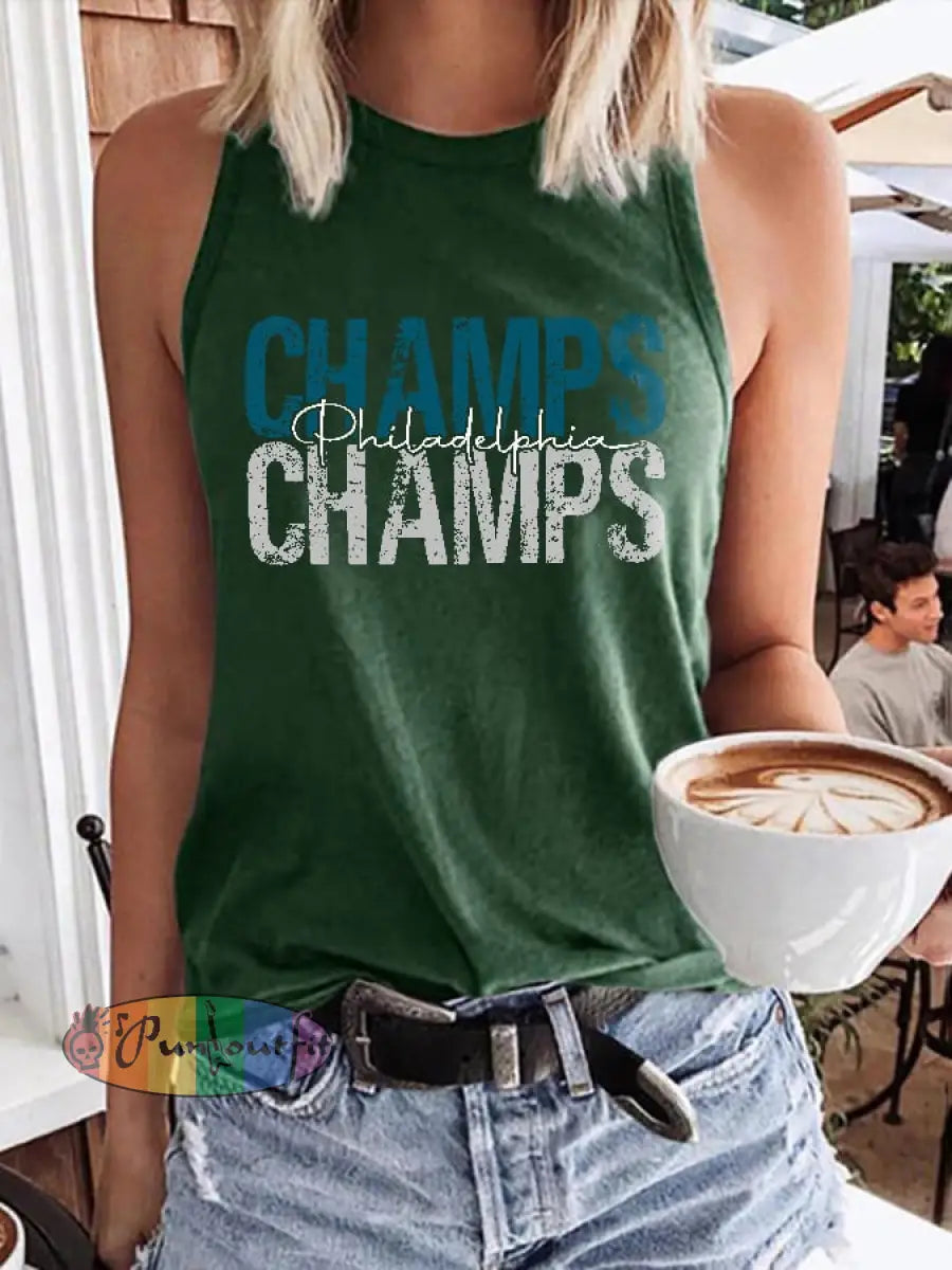 Women’s Football Fans Lovers Gameday Casual Vests Dark Green / S