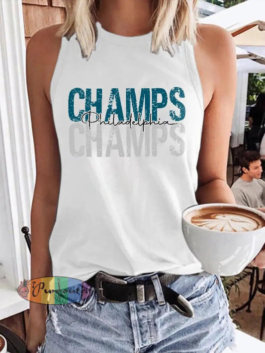 Women’s Football Fans Lovers Gameday Casual Vests White / S