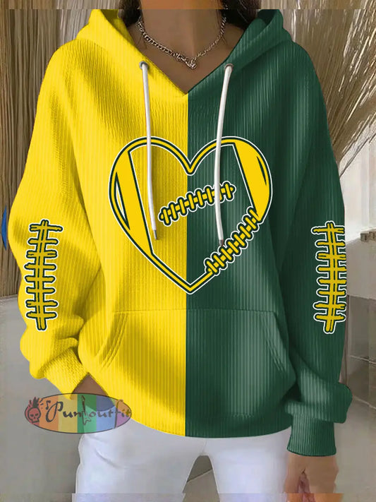Women’s Football Lover Printed Hoodie As picture / S