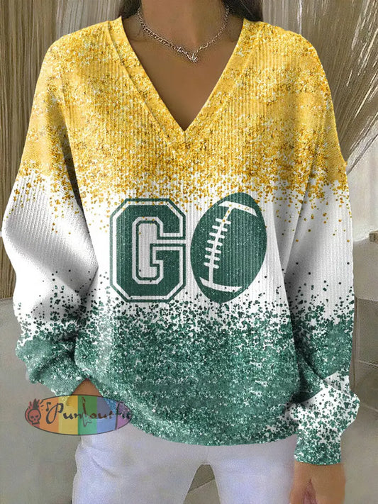 Women’s Football Lover Printed Sweatshirt As picture / S