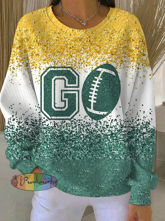 Women’s Football Lover Printed Sweatshirt As picture / S