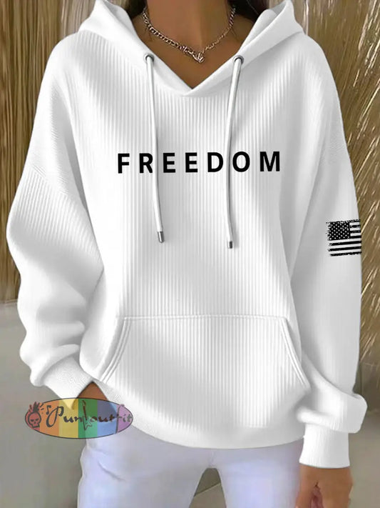 Women’s Freedom Is Not Free R.I.P Charlie Kirk Hoodie White / S