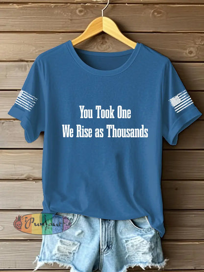 Women’s Freedom Is Not Free R.I.P Charlie Kirk Long Sleeve Sweater Blue / S