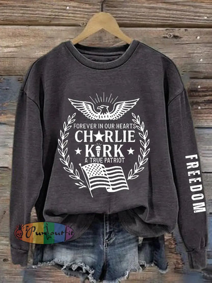 Women’s Freedom Is Not Free R.I.P Charlie Kirk Sweatshirt Dark Gray / S