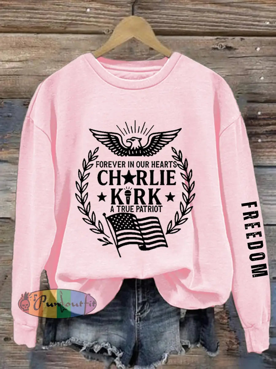 Women’s Freedom Is Not Free R.I.P Charlie Kirk Sweatshirt Pink / S